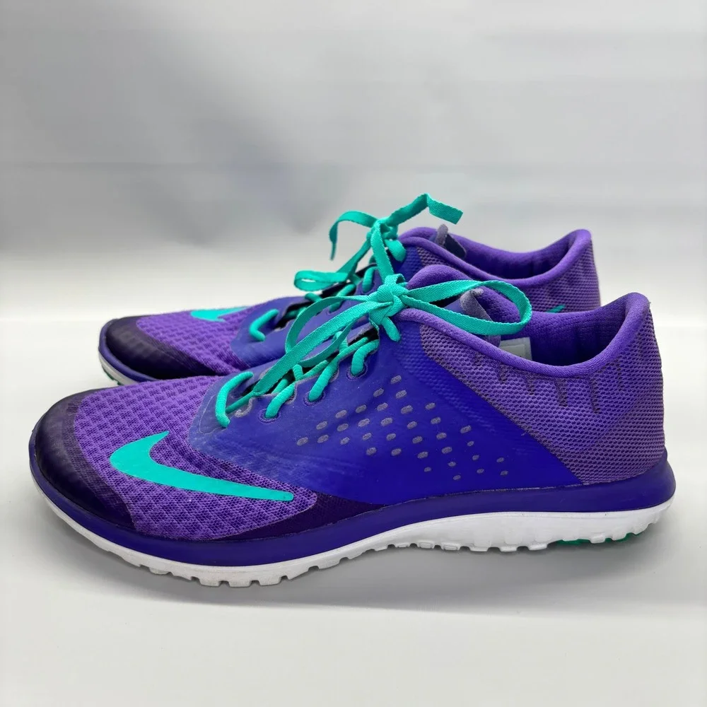 Nike‎ FS Lite Run 2 Womens 8.5 Purple Teal Running Shoes 684667-500